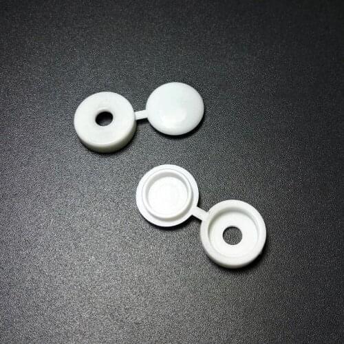 1000PCS M3/4/5 BLACK/ WHITE Furniture Decorative Cover Plastic Screw Cap Plastic Plug Button Hinged Cover Fold Snap Caps For Car