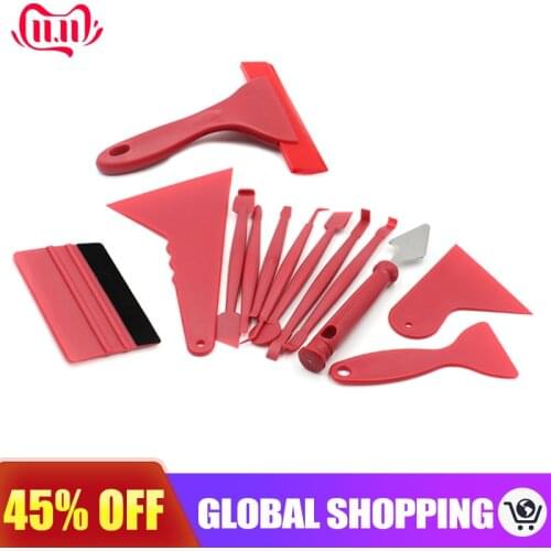 13 Pcs Car Vinyl Wrap Tools Carbon Fiber Film Wrapping Cutter Aid Tool Auto Window Tint Squeegee Razor Scraper Sticker
