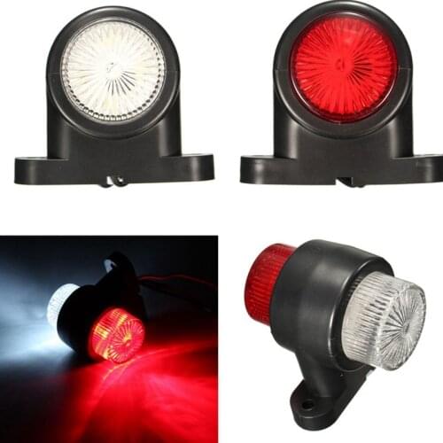 2Pcs 8 LED Side Marker Light Lamp Trailer Lorry Caravan 10-30V Universal Side Tail Light for Trailer Truck Lorry Caravan