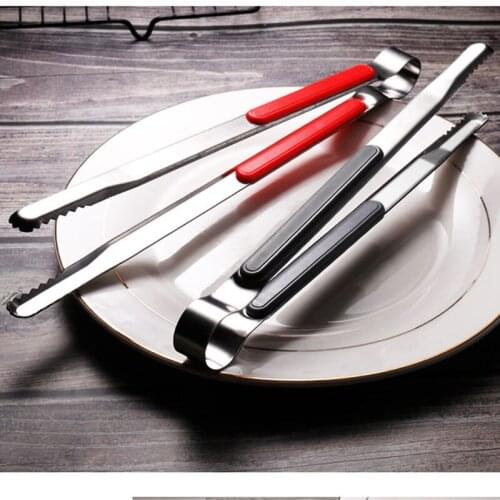 26CM Korean Stainless Steel Barbecue Meat Tongs Multifunctional Buffet Steak Tongs Bread Clip