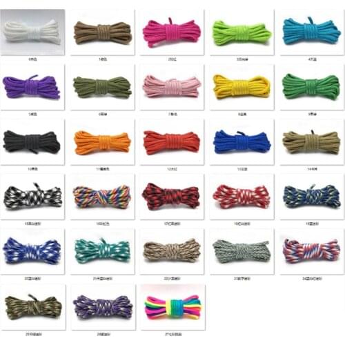 3/10/15m 4mm thick hand-woven rope parachute rope outdoor camping climbing rope life-saving equipment tent