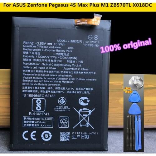 New Original Real ZB570TL 4130mAh Battery For ASUS Zenfone Pegasus 4S Max Plus M1 ZB570TL X018DC Battery + Tools
