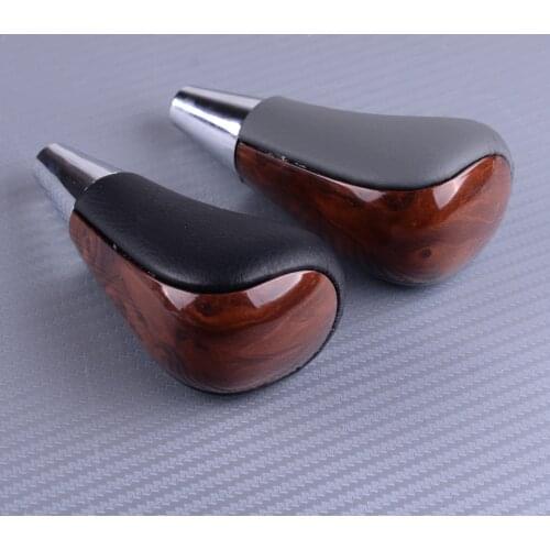DWCX Car Wood Style PU Leather Gear Knob Shift Fit for Toyota Corolla Camry Rav4 Lexus ES300 ES330 GS300