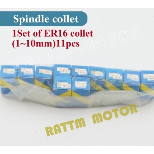 Free shipping 1set ER16 (1-10mm)11PCS collet beating 0.1mm precision spring collet for CNC milling and spindle motor CN706