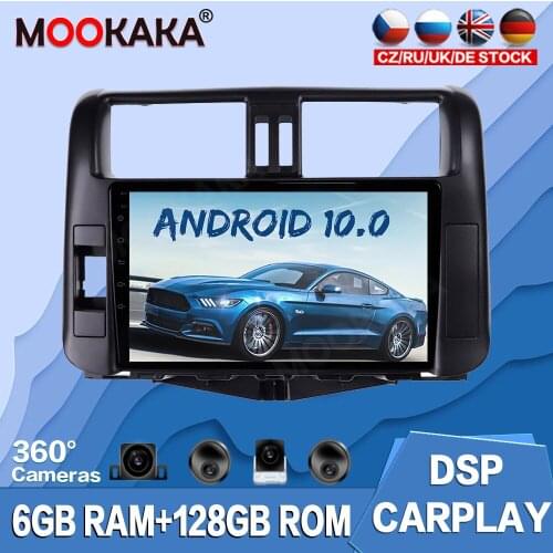 For Toyota Prado 2010-2013 Android 10.0 128G Car Multimedia Player Radio GPS Navigation Auto Stereo Recorder Head Unit Audio