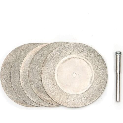 Hakkin High Quality ! 5pcs/lot 50mm Diamond Cutting Discs & Drill Bit For Rotary Tool Dremel Stone Blade