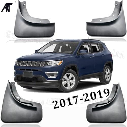 Set Molded Car Mud Flaps For Jeep Compass 1.4 2017 2018 2019 Mudflaps Splash Guards Mud Flap Mudguards Accessories