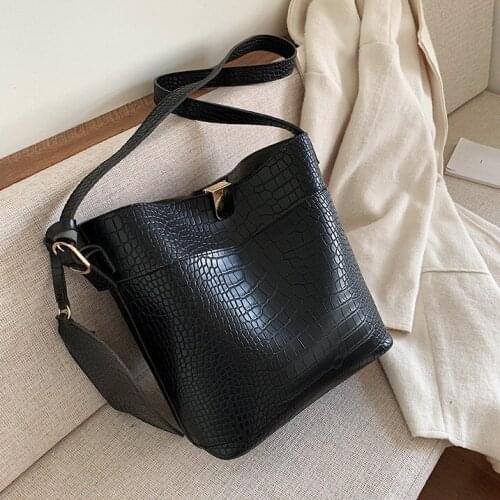 Alligator Bucket Shoulder Bag Women Purses and Handbags PU Leather Composite Bags Fashion Crocodile Womens Totes 2Pcs