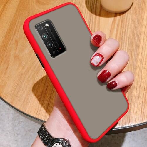 Luxury Matte Case For Samsung Galaxy A10 A20 A30 A40 A50 A41 A51 A71 Phone Back Cover Thin Soft Silicone +Hard plastic Black Red