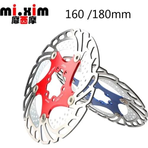 Mi.Xim 160 /180mm MTB Bike Radiating Disc Floating Disk Six Hole Brake Disc Six Inch Bicycle Brake Rotors Brake Accessories
