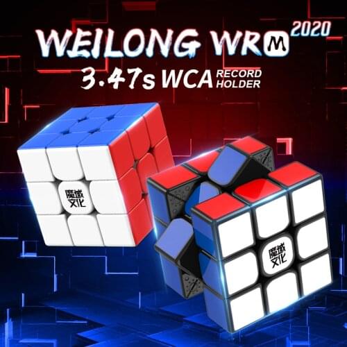 MoYu 2020 Weilong WR M 3x3x3 Magnetic magic Cube Professional MoYu 3x3 Speed Cubes Weilong WR WR M Stickers puzzle kids toys