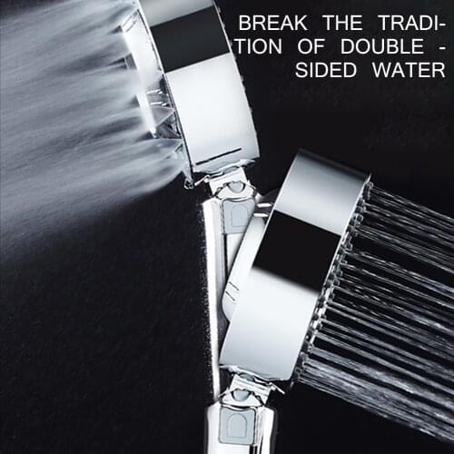 Pressurized Double-Sided Shower Head Shower Household Spa Shower Head Bathroom Shower Head ABS Silicone 1Pc for Home Accessories