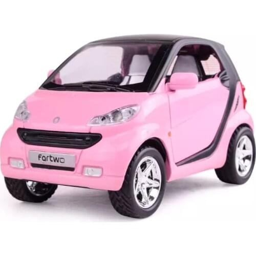 2020 new1:32 type of smart smart smart smart car model with light and music return force alloy door for children pink car