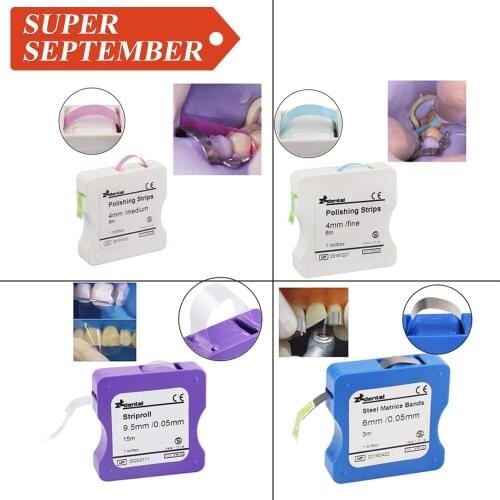 1Roll/Box Dental Polishing Strip Tooth Interdental Resin Surface Grinding Whitening Sanding Dental Tool Dentist Material Steel