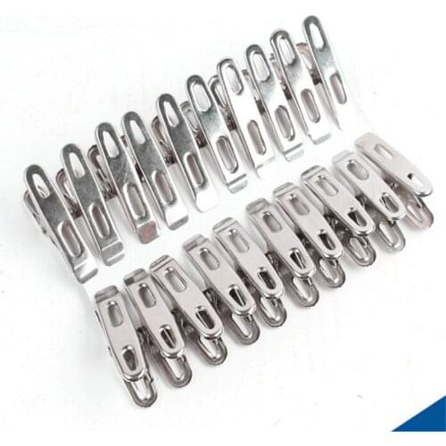 Useful Stainless Steel Washing Line Clothes Pegs Hang Pins Clips Windproof Clamps Garden Clamps Clothing Rails Clipping Tool