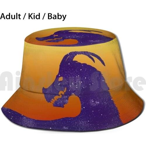 Starry Dragon Sun Hat Foldable UV Protection Dragon Stars Sky Sunset