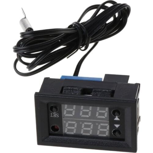 W2810 DC12V 20A Digital Thermostat Thermal Controller Red Display with Probe