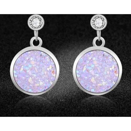 Fabulous 100% Stainless Steel Shinning Resin Drop Earring for Women Super Fashion Earrings Wholesale