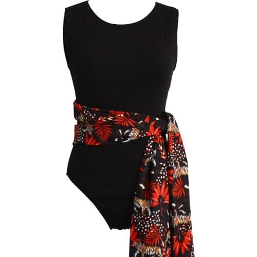 Ribbed One-Piece Womens Swimsuit With Cover-Ups Swimwear Push Up Padded Monokini Zipper Back Bathing Suit Belt Beach Wear