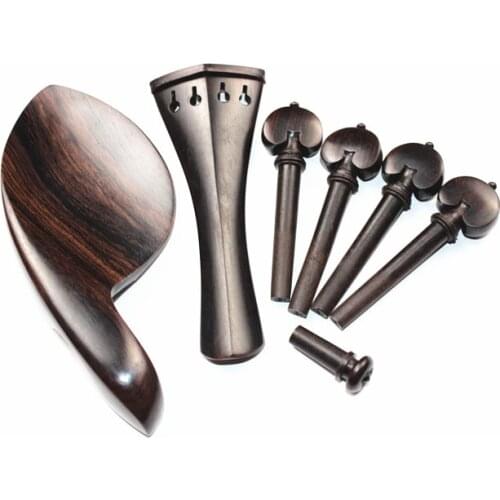 1 set top ebony Luthier violin fittings size 4/4 very nice