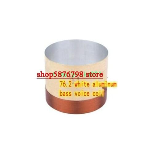 1pcs 76.2mm 8ohm 8Ω ASV White aluminum skeleton speaker bass voice coil