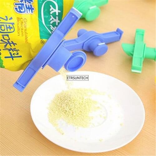 100pcs Snack Sealing Clip Fresh Keeping Sealer Clamp Plastic Helper Food Saver Travel Kitchen Gadgets Seal Pour Food Storage Bag