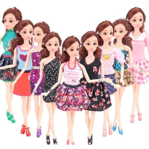 3 sets Dress skirt Fashion Summer Wear Clothing Dress Gown Outfit For 1/6 Xinyi FR Barbie Doll Toys for Girls Gift