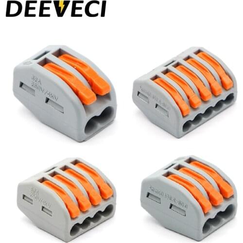 30pcs/50pcs/100pcs Mini Fast Universal Wiring Wire Connector Conductor Terminal Block Quick Plug-in connector