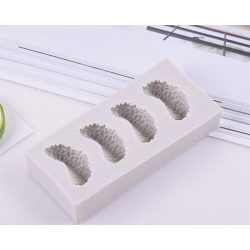 4 Cavity Tangerine Orange Slice Silicone Mold Fondant Icing Mould Cake Decoration DIY Baking Tool