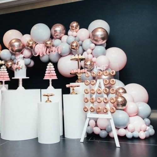 87pcs Rose Gold 4D Macaron Balloons Garland Arch Kit Wedding Birthday Holiday Party Decoration Kids Baby Shower