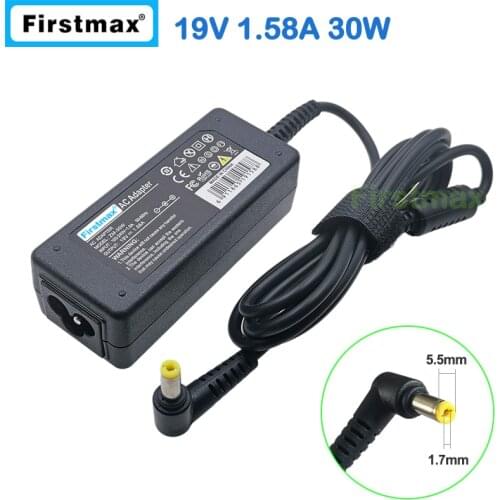 30W 19V 1.58A AC power adapter Supply for Acer Aspire One D150 D210 D250 D255 D257 D260 D270 D271 E100 Happy-1101 charger
