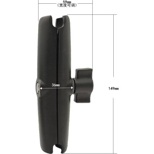 15cm Aluminum Shell With 1 Inch Mounts Double Socket Arm Bases Adapter Mounting Holder for Motorcycle Cellphone for Gopro