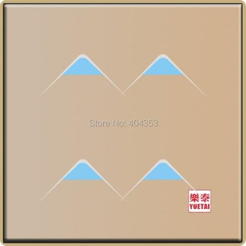 C7 series smart touch glass panel wall switch four open golden color