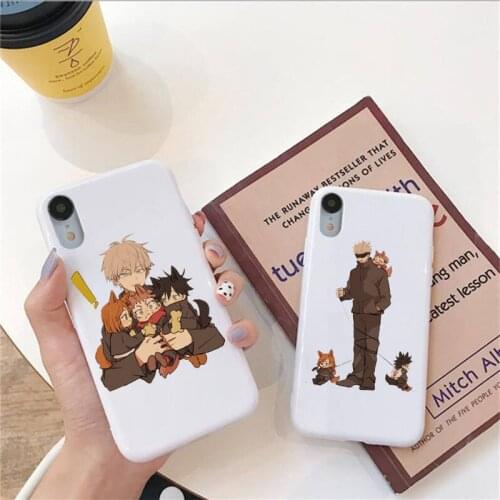 Jujutsu Kaisen Yuji Itadori Fushiguro Megumi Phone Case For Iphone 6 6s 7 8 Plus XR X XS XSmax 11 12 Pro Mini Max Candy White