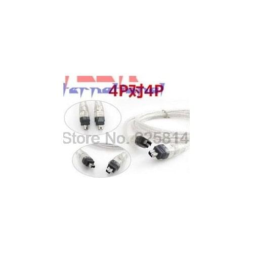 By dhl or ems 100pcs 1.5M 4P 4 Pin to 4 Pin/6pin IEEE 1394 for iLink Adapter Cable 4Pin To Firewire Cable