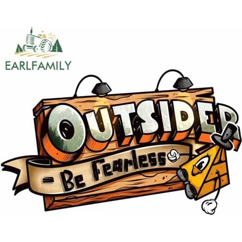 EARLFAMILY 13cm x 7.9cm For Outsider Car Assessoires Stickers Surfboard Car Body Windows Decal Waterproof Car Door Protector