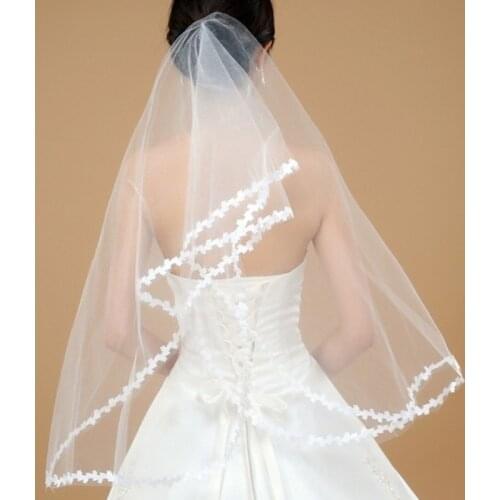 Wedding Accessories Short Bridal Veils Wedding Veil Lace Mantilla Wedding Veil Novia Bicycles 1 Meter Veil Wedding