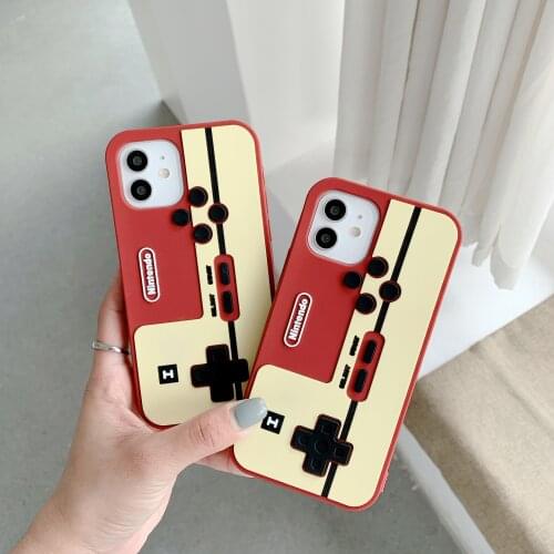 FC Game handle 3D Cartoon silicone Cover For iphone 12 11 ProMax Phone Case Gamepad for X XR XSMAX 6 6s 7 8 Plus Soft shell