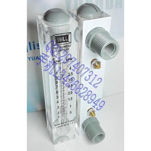 LZM-15 panel type water meter rotameter liquid 0.1-1GPM 0.5-4LPM special offer
