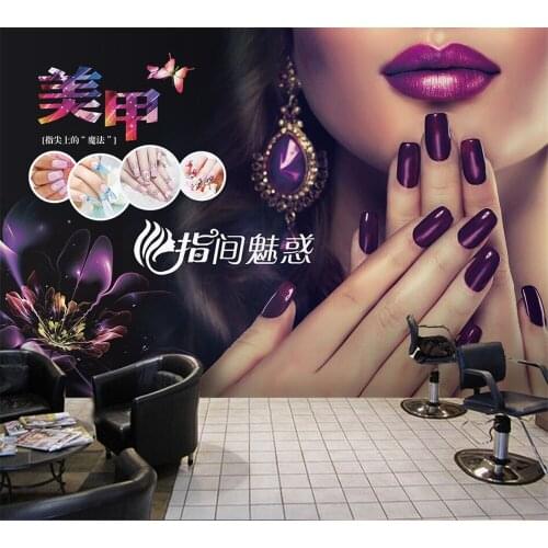 Beibehang Customized Wallpaper Personality Mural Fashion Nail Art Decorative Painting Background Wall Decorative Painting
