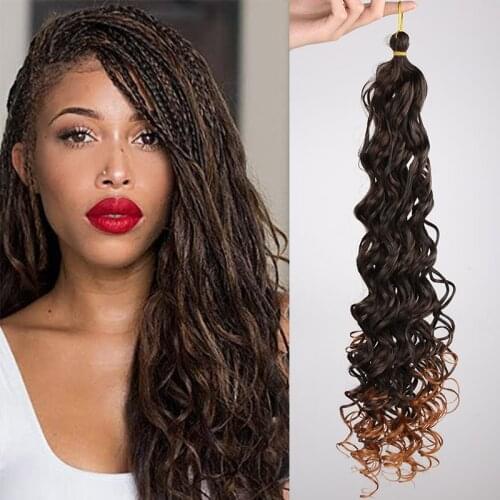 Crochet Deep Wave Braiding Hair Synthetic Hair For Women Pink Grey Color Bulk Hair Extensions 22 inch Braiding Hair Bulk