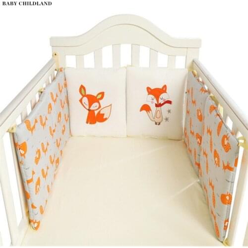 Baby Bumpers Set Cartton Animal 6 pcs/set Newborn Infant Crib Bed Bumper Cot Thick Cotton Crib Protector Baby Room Decoration