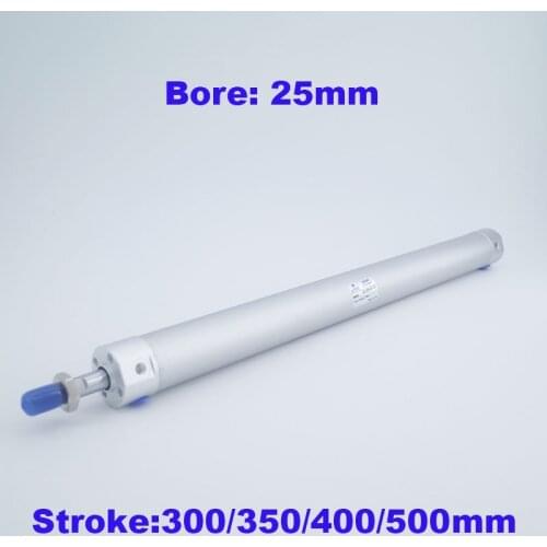 Round cylinder 25mm bore 300/350/400/450/500mm stroke CG1BN Rubber bumper / CG1BA air cushion pneumatic air pistons for sale