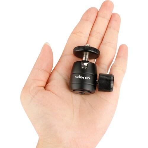 Mini Metal Ball Head 1/4 Screw Mount Rotatable Ballhead Tripod Accessory for Camera