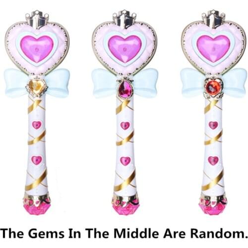 Musical Light-up Bubble Magic Wand Bubble Machine Bubble Blower with 2 Bottles Bubble Solution, 2 Settings, Gift for Kids Girl