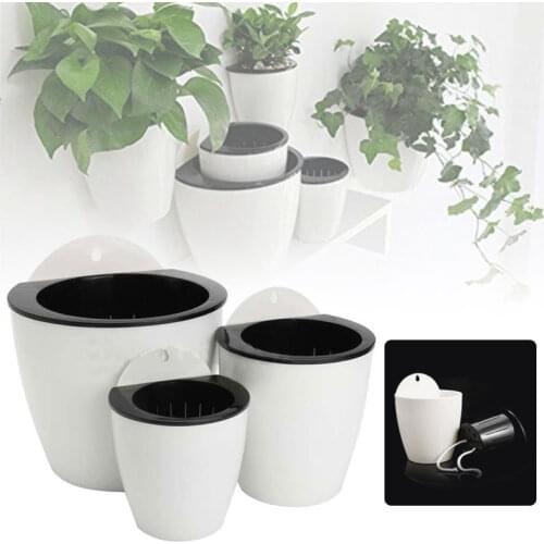 Wall Mounted Hanging Plant Pot Self Watering Planter Basket Planter Garden Hanging Planter Supply Home Plants Creative Decor