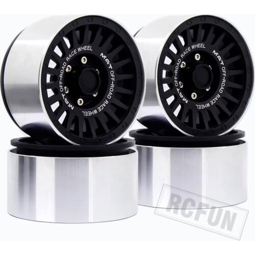 RC 4Pcs 2.2Aluminum Alloy Beadlock 2.2" Wheel Rim Hub for 1/10 RC Crawler G53 simulation climbing car