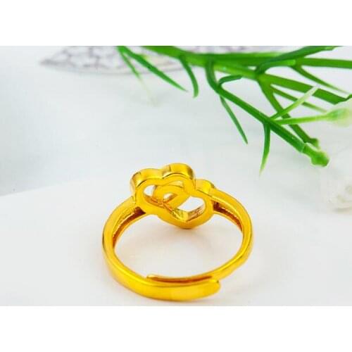 Charming Female models 2 heart transfer love heart-shaped ring wedding gift