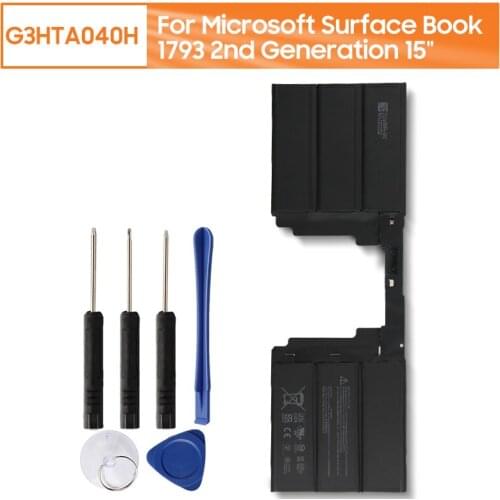 Original Replacement Battery G3HTA040H For Microsoft Surface Book 2 2nd Gen 15" 1793 Keyboard G3HTA041H Laptop Battery 5473mAh