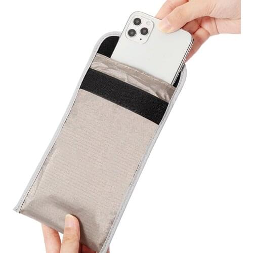Portable Mobile Phone RF Signal Blocker Anti-Radiation Shield Case Bag Pouch IC Magnetic Card Prevent Degaussing Anti Tracking